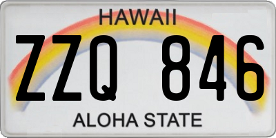 HI license plate ZZQ846