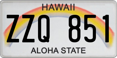 HI license plate ZZQ851