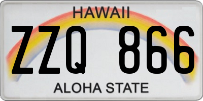 HI license plate ZZQ866