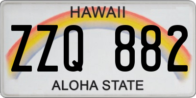HI license plate ZZQ882
