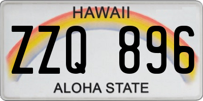 HI license plate ZZQ896