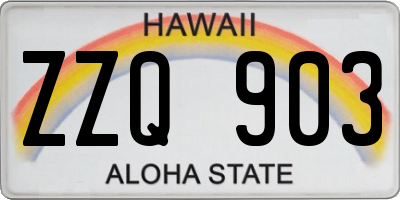 HI license plate ZZQ903