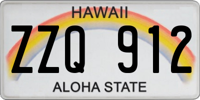 HI license plate ZZQ912