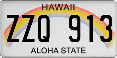 HI license plate ZZQ913