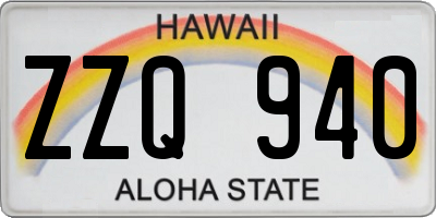 HI license plate ZZQ940