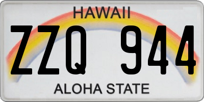 HI license plate ZZQ944