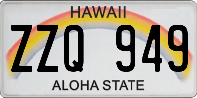 HI license plate ZZQ949