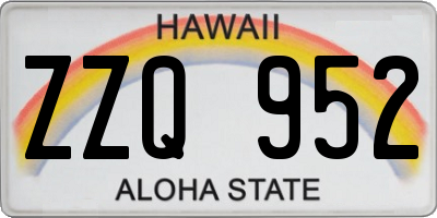 HI license plate ZZQ952