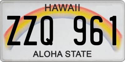 HI license plate ZZQ961