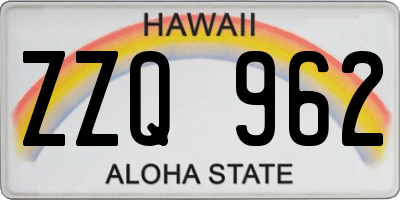 HI license plate ZZQ962