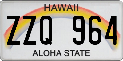 HI license plate ZZQ964