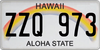 HI license plate ZZQ973