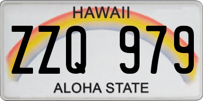 HI license plate ZZQ979