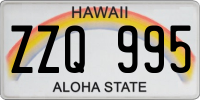 HI license plate ZZQ995