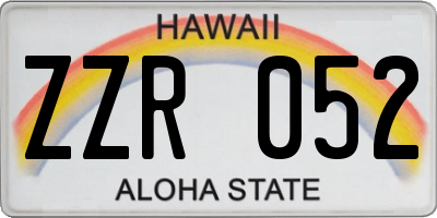 HI license plate ZZR052