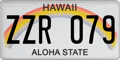 HI license plate ZZR079