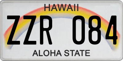 HI license plate ZZR084