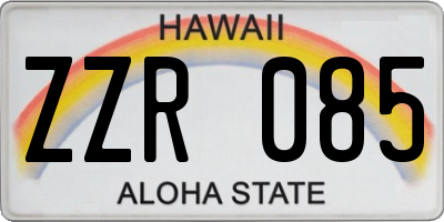 HI license plate ZZR085