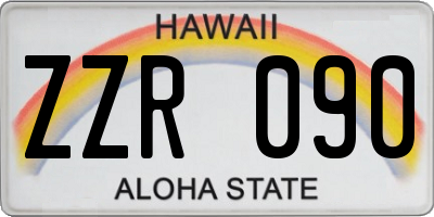 HI license plate ZZR090