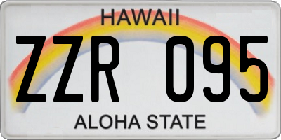 HI license plate ZZR095