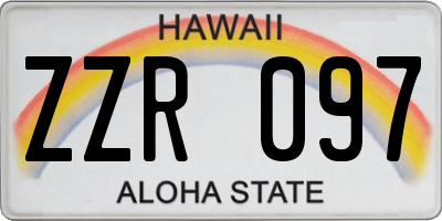 HI license plate ZZR097