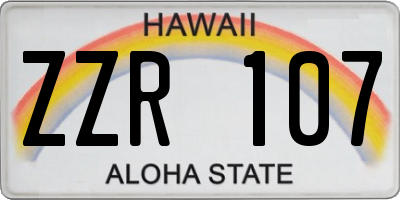 HI license plate ZZR107