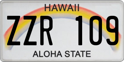 HI license plate ZZR109