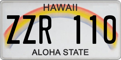 HI license plate ZZR110