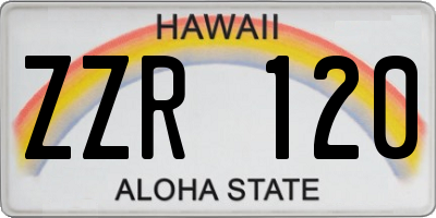 HI license plate ZZR120