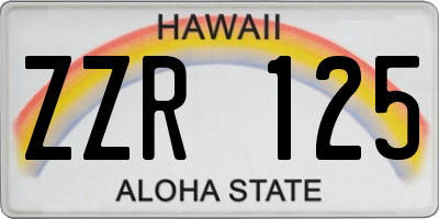 HI license plate ZZR125