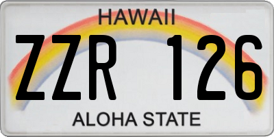 HI license plate ZZR126