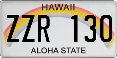 HI license plate ZZR130