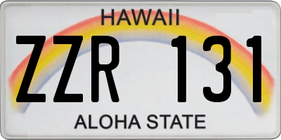 HI license plate ZZR131