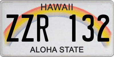 HI license plate ZZR132