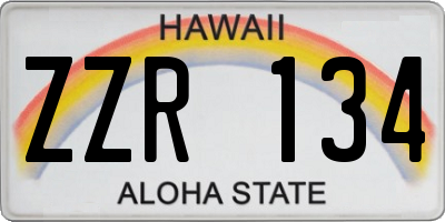 HI license plate ZZR134