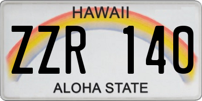 HI license plate ZZR140