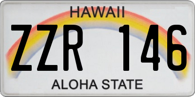 HI license plate ZZR146