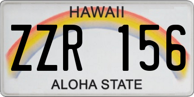 HI license plate ZZR156