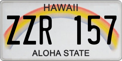 HI license plate ZZR157