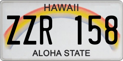 HI license plate ZZR158