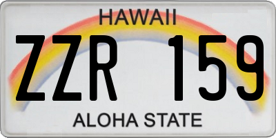 HI license plate ZZR159