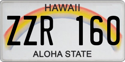 HI license plate ZZR160