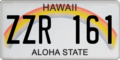HI license plate ZZR161