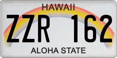 HI license plate ZZR162