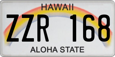 HI license plate ZZR168