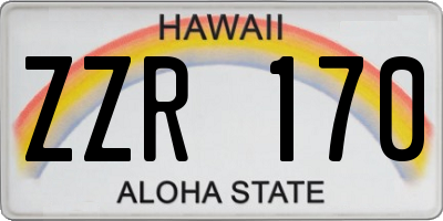 HI license plate ZZR170