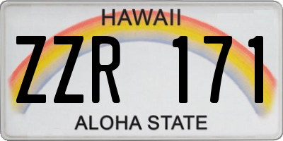 HI license plate ZZR171