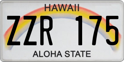 HI license plate ZZR175