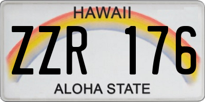 HI license plate ZZR176