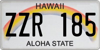 HI license plate ZZR185